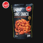 O-yua Crispy Fried Shrimp Chins snack in Tom Yum Kung flavor, 72g, with crunchy shrimp chips and bold Thai spice flavor