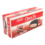 Euro Chocopie Raspberry snack pack featuring 12 individually wrapped 17g confectionery treats with raspberry flavor.
