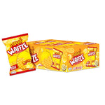 Grinny Waffle Crisp Butter Milk flavor snack in 18g package, crispy dry grocery confectionery from the snack product line.