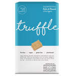The Real Clean Snacks Co Oats & Almond Crisps with Truffle flavor, a package of confectionery snacks featuring crispy oats and almonds.