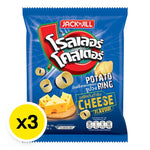Roller Coaster Extrude Cheese snacks, 54g x3, dry grocery confectionery with colorful cheese-shaped snack pieces in a package.