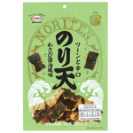 Maruesu Noriten Wasabi Soy Sauce flavored confectionery snacks in colorful packaging.