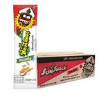 Sunsnack Salted Sunflower Kernel snack pack, 12g x12, dry grocery snack featuring salted roasted sunflower seeds in a clear container.