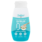 Lin Delite+ Syrup 0 Kcal bottle, a sugar-free sweetener in a clear plastic container, used for flavoring beverages and desserts.