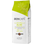 Boncafe All Day Coffee Bean drink in a clear glass, showcasing the dark coffee beverage with a smooth surface and rich color.