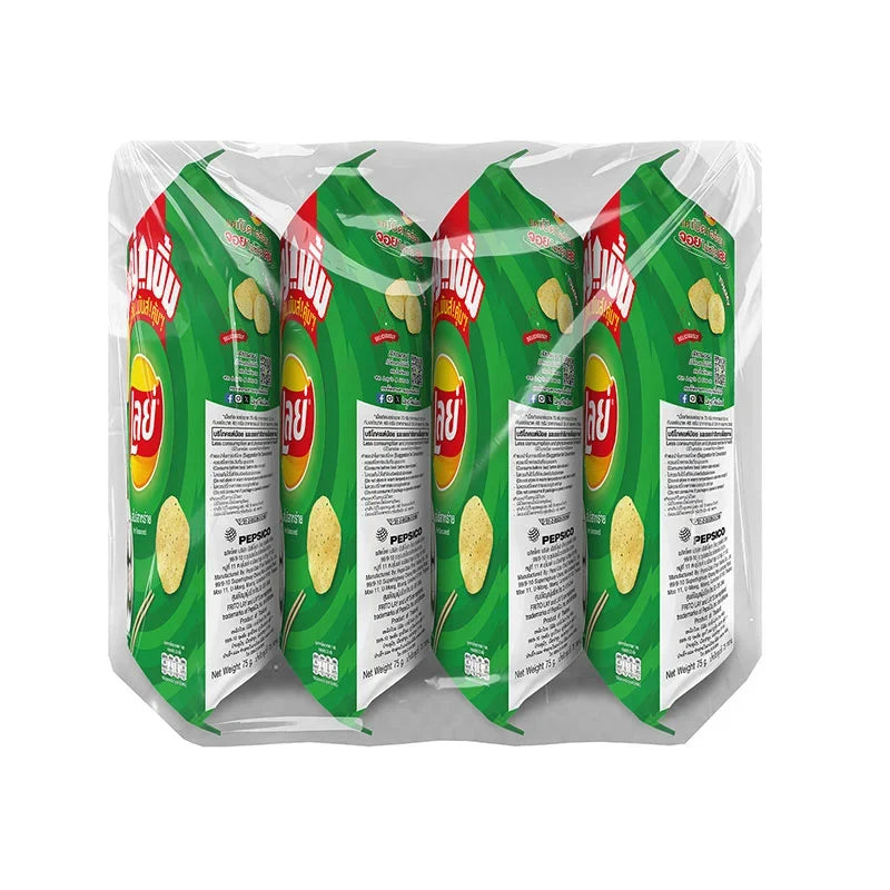 Lay's Classic Nori Seaweed snack pack, 75g x4, crispy dried seaweed sheets for snacks or cooking, in a colorful package