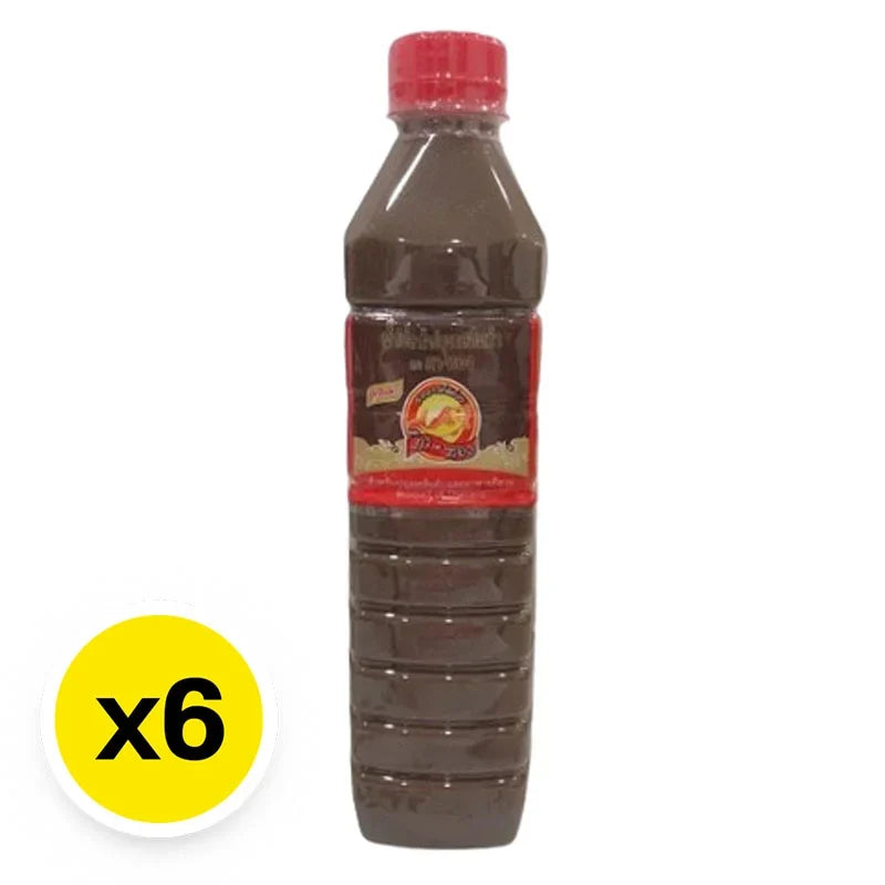 Pa-thong Patong fermented dry grocery product in 500ml bottles, shown in a six-pack packaging with labels displaying product details.