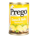 Prego Spaghetti Cheese Herbs jar, Italian-style pasta sauce with cheese and herbs, grocery product for cooking and flavoring pasta