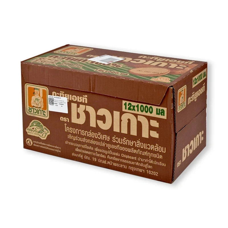 Coconut milk container from CHAOKOH, 1-liter size, highlighting the dry grocery product for cooking and baking.