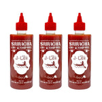 J-LEK Sriracha Chili Sauce with tomatoes in 510g bottle, dry grocery product, showing the chili sauce bottle.