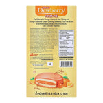Dewberry orange fruit pie coating in 18.5g dry grocery snack package, showing the vibrant orange flavor and branding on the package.
