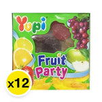 YUPI Gummy Fruit Party snack in an 18g package featuring colorful gummy fruit candies on a white background