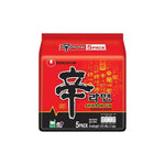 Nongshim Shin Ramyun instant noodle pack with dried noodles and seasoning, popular Korean dry grocery item.