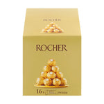 Ferrero Rocher Chocolate T3 600g box of hazelnut chocolates, wrapped in gold foil, in a dry grocery product image