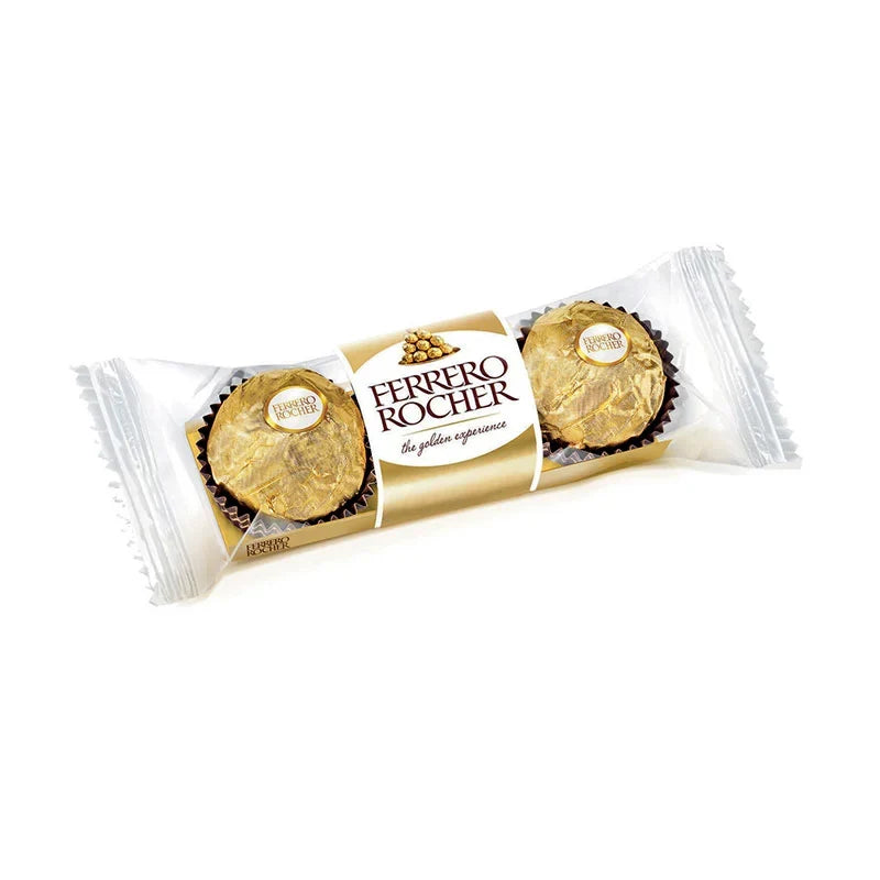 Ferrero Rocher Chocolate T3 600g box of assorted hazelnut chocolates in gold foil wrappers, ideal for gifting or snacking.