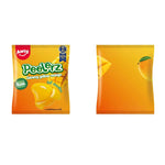 Amos Peelerz Gummy Assorted Fruit candies in a clear bag, colorful gummy snacks for dry grocery and confectionery.