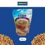 Dry grocery image of Mcgarrett Lentils 500g in a clear bag, showing light brown lentils from the MCGARRETT brand.