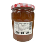 Glass jar of Bonne Maman orange marmalade with orange slices, 750g, on a white background, showcasing the product's label and contents.