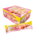 GRINNY strawberry coated snack filled with cream, 15g pack, part of dry grocery snacks and confectionery collection.