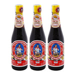 Maekrua Oyster Sauce 300ml bottles, Thai brand, in a set of three for versatile cooking and flavor enhancement.