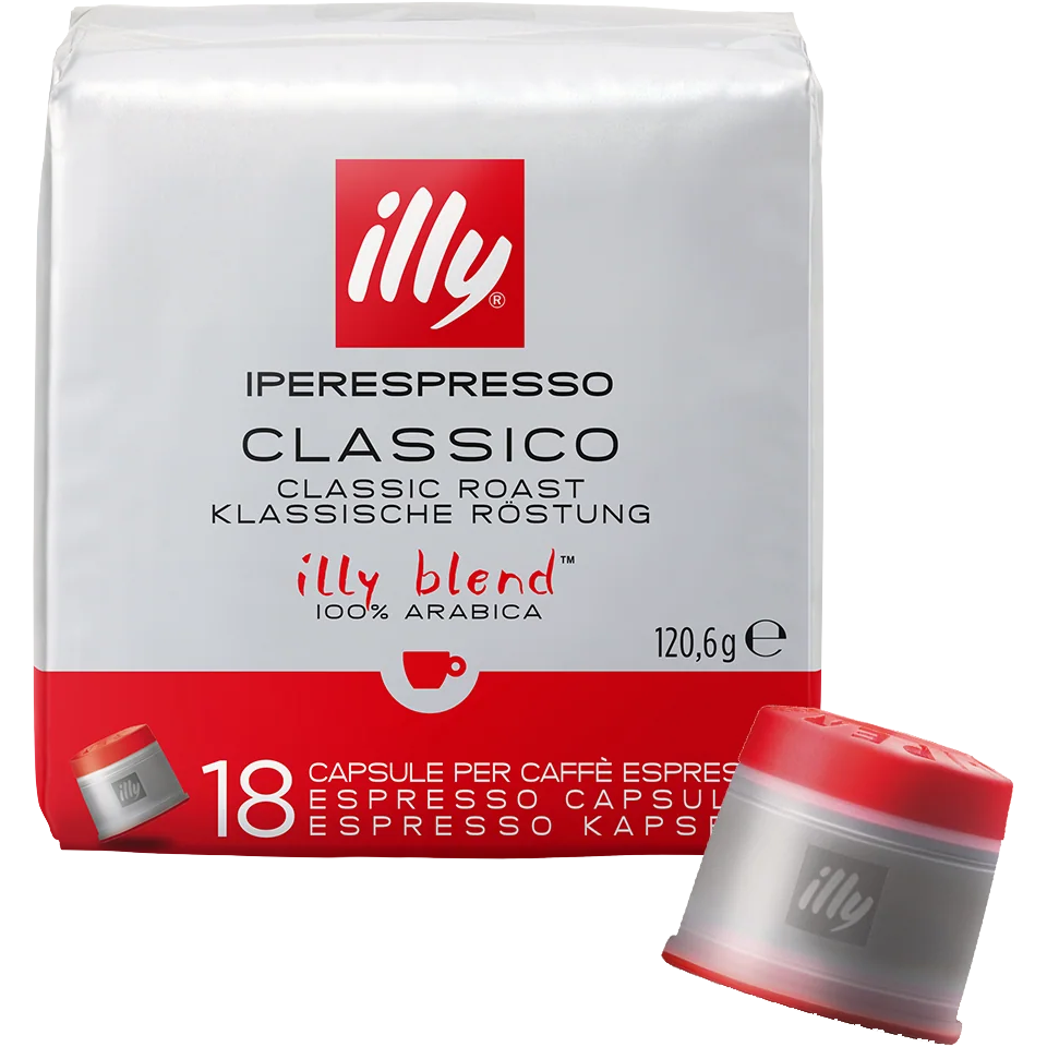 Illy Medium Roast Iperespresso capsule coffee drink in a sleek capsule for espresso machines.