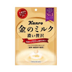 Kanro Premium Milk Candy 80g, a close-up of soft, creamy milk confectionery in bright packaging, ideal for snacking.
