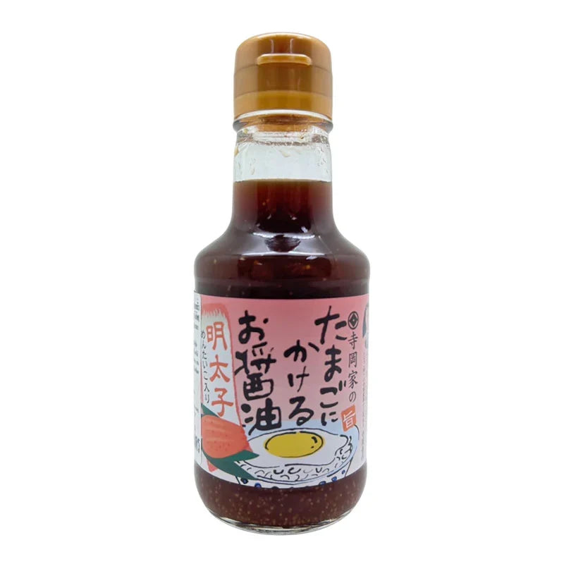 Teraoka Yuki Jozo Mentaiko Soy Sauce 150ml bottle, dry grocery product with a dark soy sauce label and brand logo.