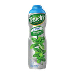 Teisseire Green Mint flavored syrup in 600ml sugar-free bottle, ideal for drinks and culinary use in dry grocery.