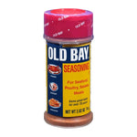 MCCORMICK Old Bay Seasoning 74g in a clear plastic container with the label visible, used for flavoring seafood and dishes.