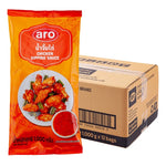 ARO Chicken Dipping Sauce 1kg in a clear plastic jar, showcasing the golden-brown sauce with a label and lid.