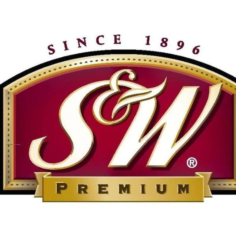 S&W Chili Beans 439g in a clear can with red and white label, showing dry, seasoned chili beans ready for cooking.