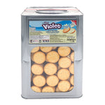 Violet Cream Cracker 5kg, dry grocery snack with violet-flavored cream filling in a large packaging, from the VIOLET brand.