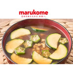 Marukome Miso Akadashi gluten-free vegetarian dry grocery product, 1kg bags, shown in four packaging units.