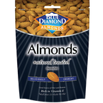 Blue Diamond Blue Diamond Natural Toasted Almonds in a clear bowl, showcasing crunchy, golden-brown almond confectionery snack.