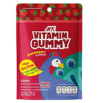 Mk Vitamin Gummy Strawberry confectionery snack with bright red gummy candies shaped like strawberries.