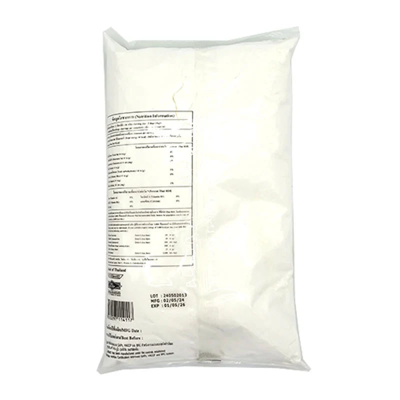 Super-fine Corn Flour 1kg from SUPER-FINE brand, dry grocery product, showing a close-up of the white corn flour in a bowl