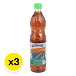 Razorclam Fish Sauce 700ml bottles, three-pack, in clear bottles with dark liquid, ideal for cooking and seasoning in dry grocery.