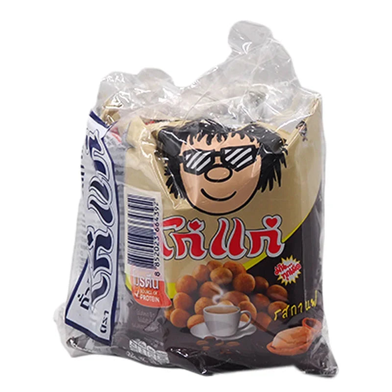 KOHKAE Nut Coffee Flavor Snacks in 75g packages, featuring crunchy confectionery with coffee and nut flavor details.