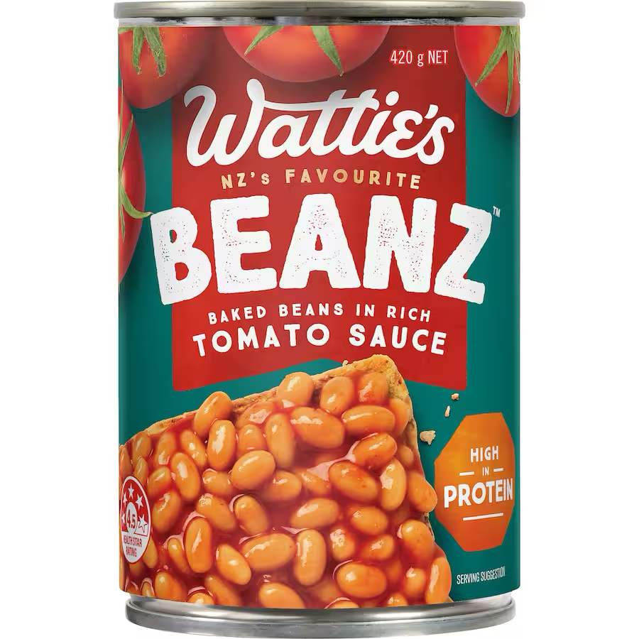 Bottle of Wattie's Rich Tomato Sauce showing the label and red sauce inside, ideal for cooking and dipping.
