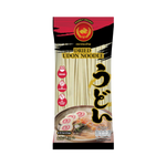 Dry rabbit brand udon noodles in a package, with the brand logo visible, ideal for Asian cuisine and noodle dishes.