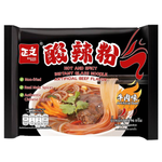 Zhengwen glass noodles with artificial beef flavor, packaged in a clear bag, ideal for Asian-style cooking and grocery use.