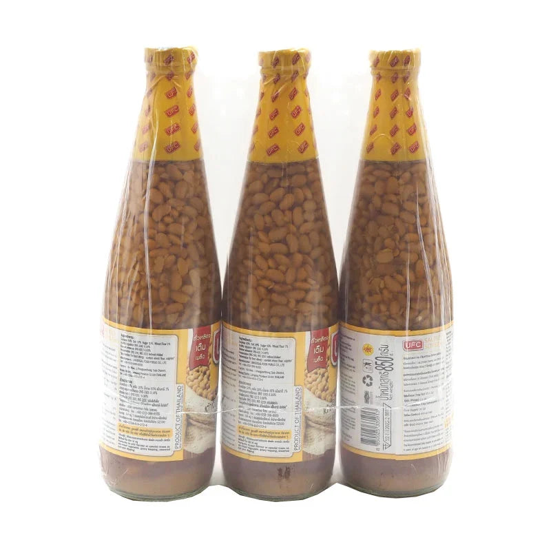UFC soybean paste 850g jar, shown in three packs, traditional dry grocery product for cooking and flavoring Asian dishes
