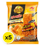 Yumyum Soodded Instant Dried Noodles Spicy Triple Cheese 75g pack, five servings of spicy cheesy dry grocery noodles