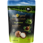 Dry roasted golden crunch macadamias by The Original, a flavorful confectionery snack with crunchy, golden-brown nut pieces.