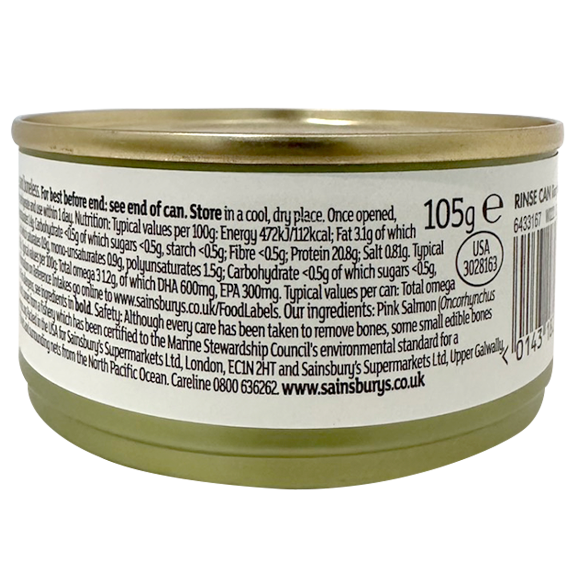 Sainsbury's pink salmon fillet, skinless and boneless, fresh grocery product for healthy meals.