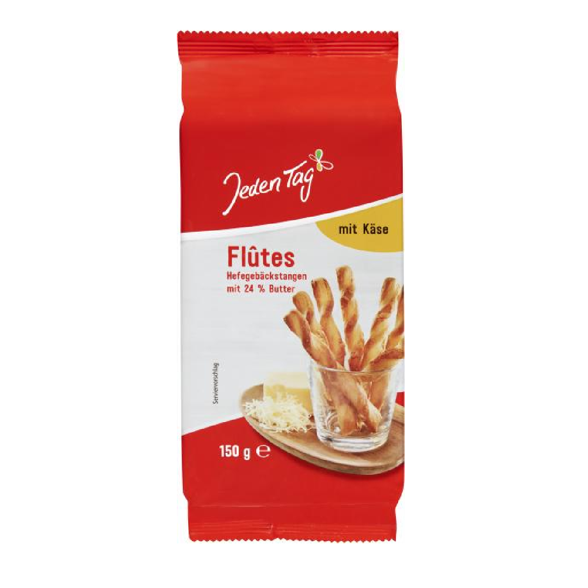 Tip Flutes mit Kase, confectionery snack featuring crispy flute-shaped treats filled with cheese.