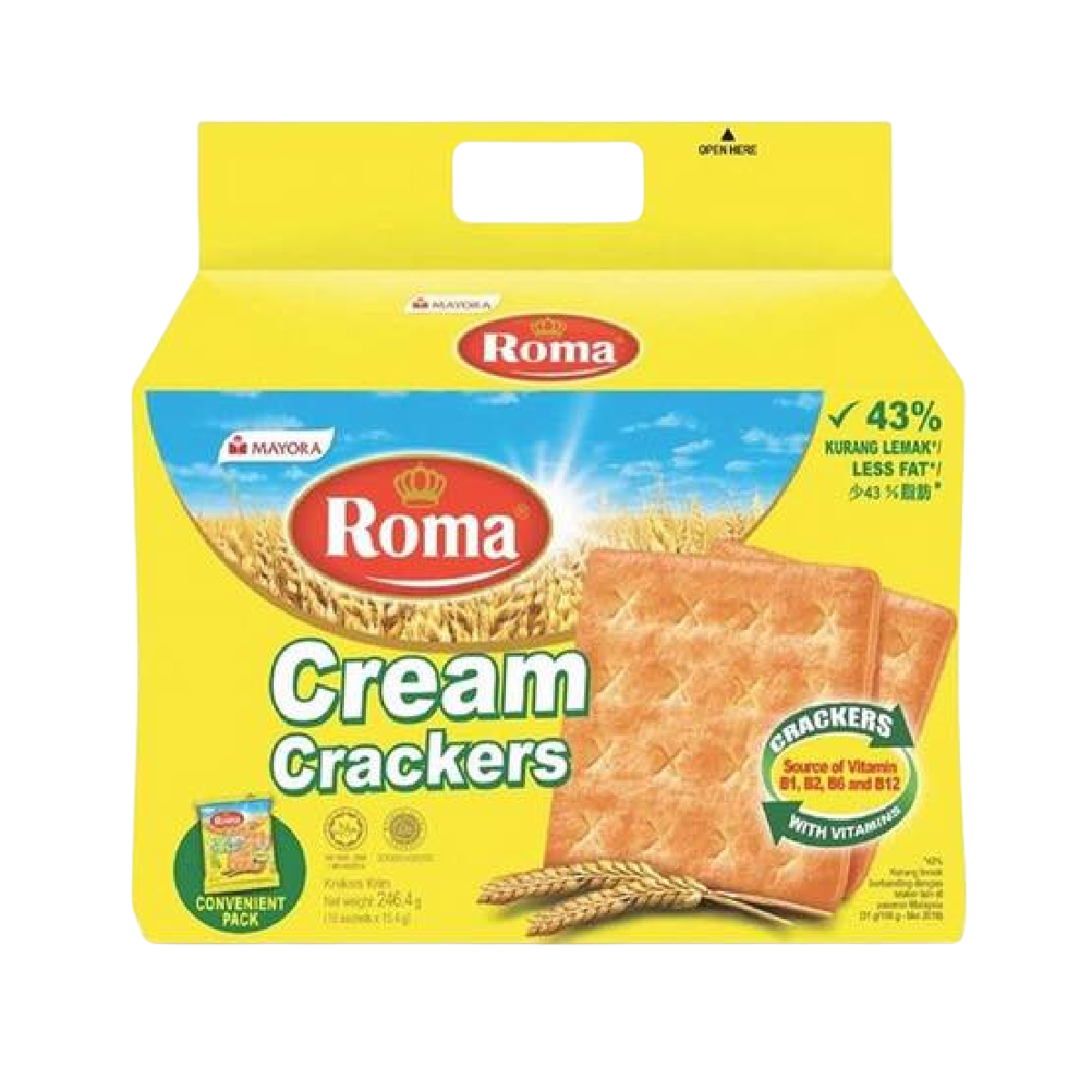 Malkist Original Cracker, crunchy confectionery snack with light texture and golden-brown color, shown in the image.