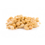 A bowl of ARO Cashew Nuts in a 2kg package, showcasing golden, roasted cashews on a white background.
