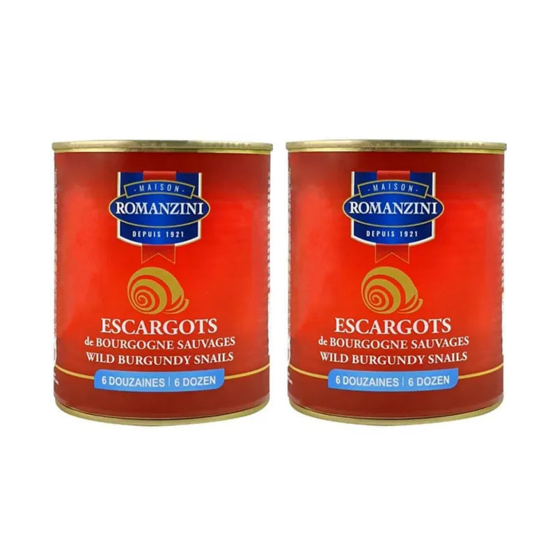 Maison Romanzini Burgundy Snail in Helix Wild Escargot for dry grocery, showcasing fresh, edible snails in a natural shell