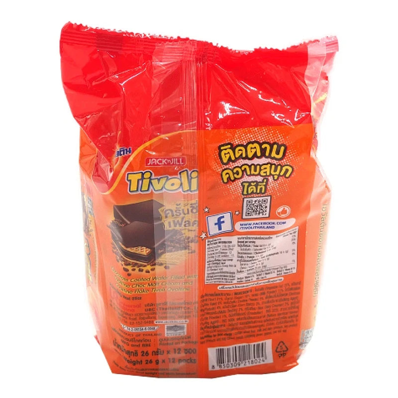 TIVOLI Tivoli Crunchy Flake Wafer with Ovaltine chocolate malt, dry snack confectionery, crispy wafer with chocolate malt flavor